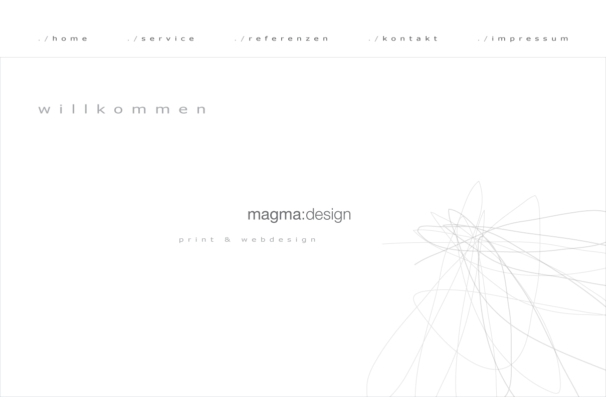 Startseite Homepage magmadesign Print und Webdesign